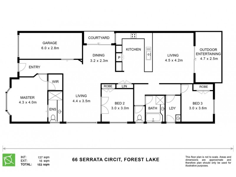66 Serrata Circuit, Forest Lake QLD 4078 Floorplan