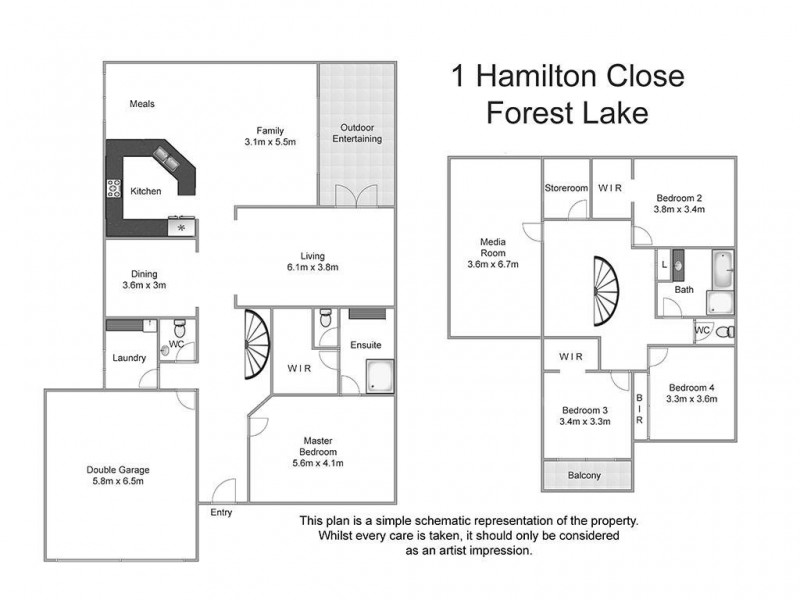 1 Hamilton Close, Forest Lake QLD 4078 Floorplan