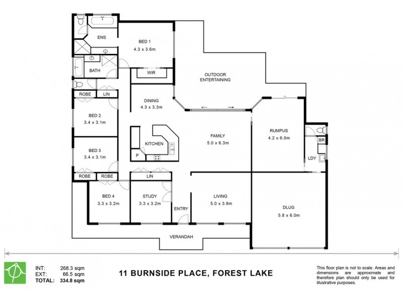 11 Burnside Place, Forest Lake QLD 4078 Floorplan