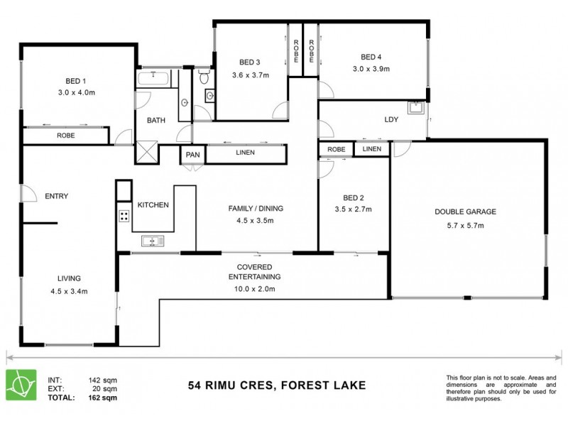 54 Rimu Crescent, Forest Lake QLD 4078 Floorplan