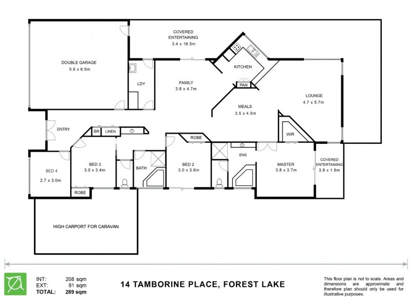 14 Tamborine Place, Forest Lake QLD 4078 Floorplan