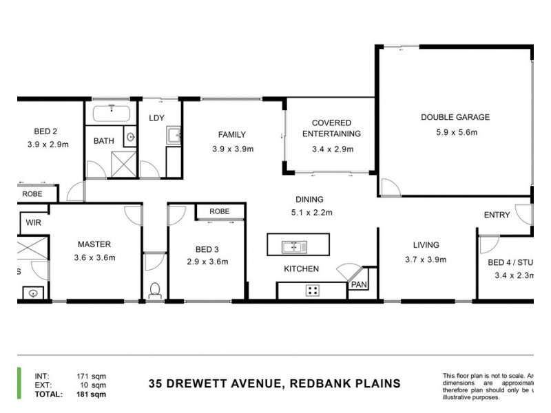 35 Drewett Avenue, Redbank Plains QLD 4301 Floorplan