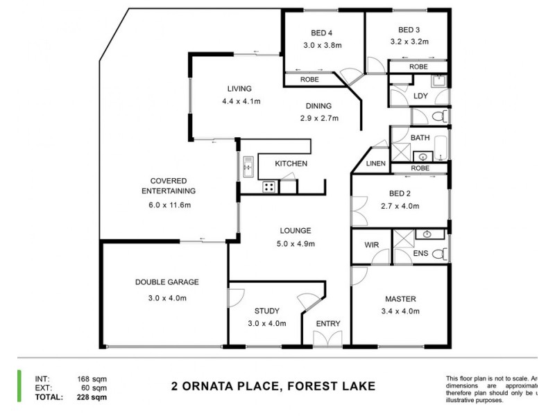 2 Ornata Place, Forest Lake QLD 4078 Floorplan