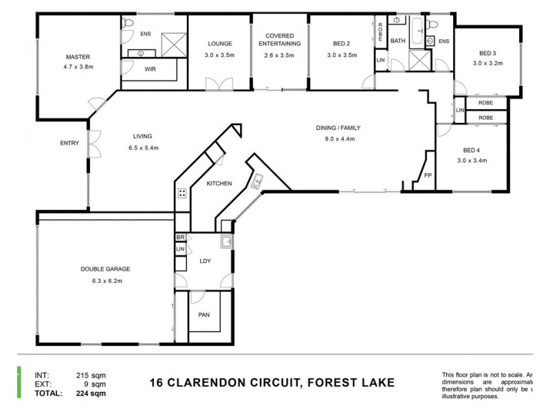 16 Clarendon Circuit, Forest Lake QLD 4078 Floorplan