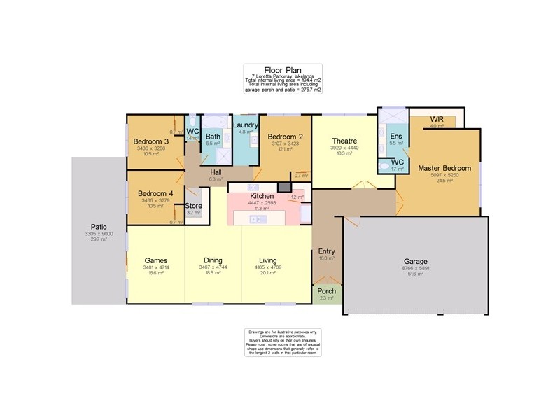 7 Loretta Parkway, Lakelands WA 6180 Floorplan
