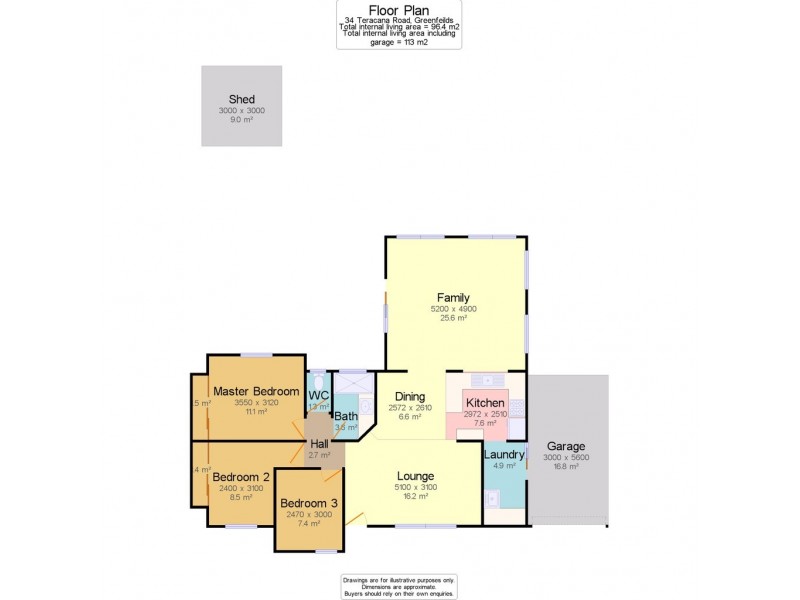 34 Teranca Road, Greenfields WA 6210 Floorplan