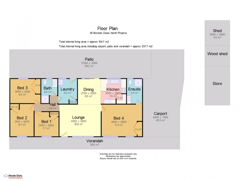 19 Boronia Close, Pinjarra WA 6208 Floorplan