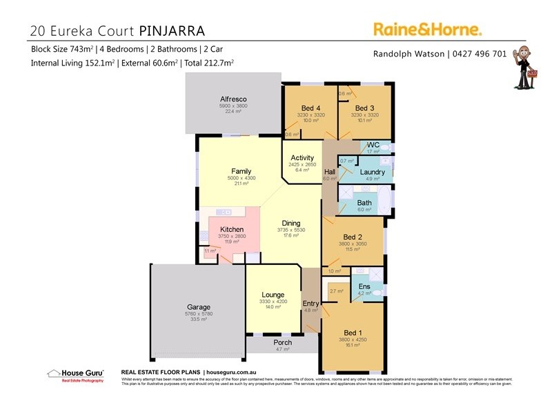 20 Eureka Court, Pinjarra WA 6208 Floorplan