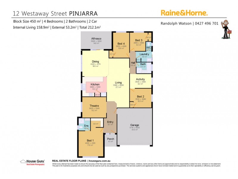 12 Westaway Road, Pinjarra WA 6208 Floorplan