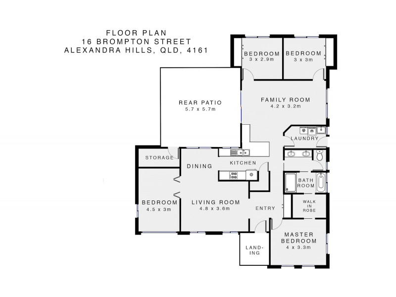 16 Brompton Street, Alexandra Hills QLD 4161 Floorplan