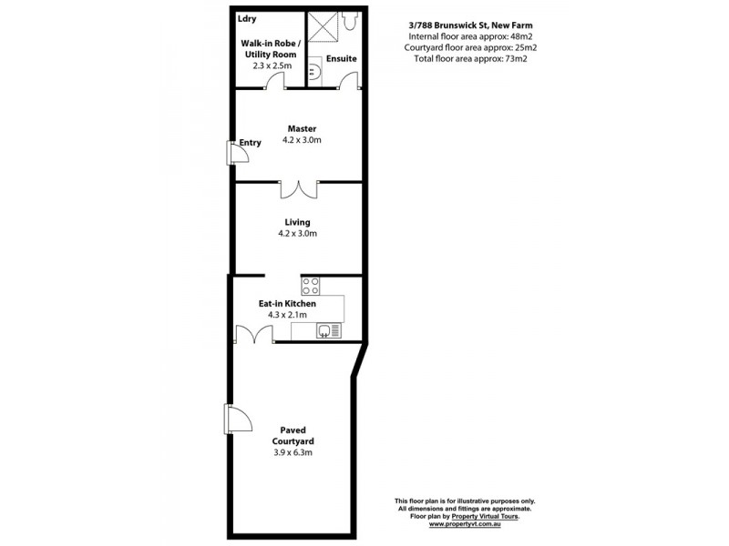 3/788 Brunswick Street, New Farm QLD 4005 Floorplan