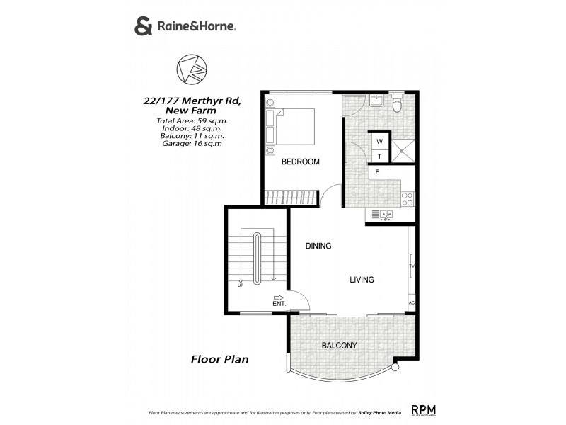 22/177 Merthyr Road, New Farm QLD 4005 Floorplan