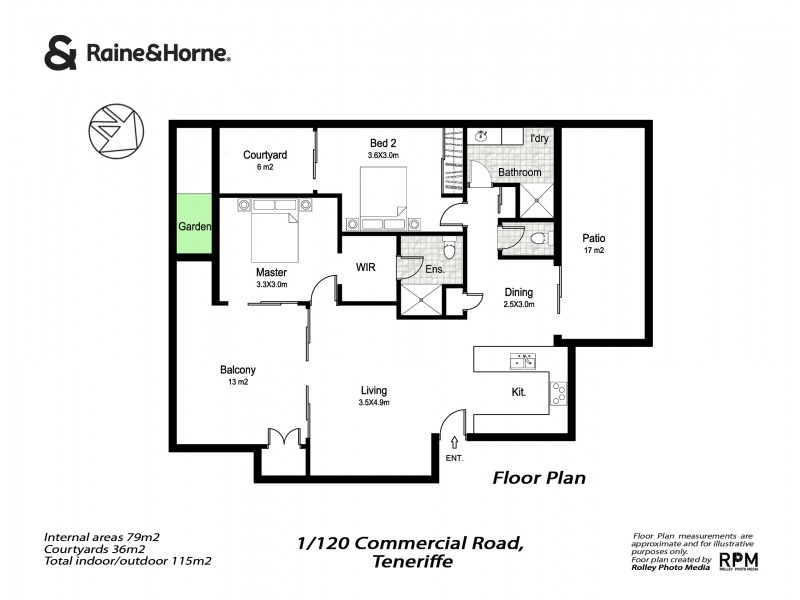 1/120 COMMERCIAL ROAD, Teneriffe QLD 4005 Floorplan