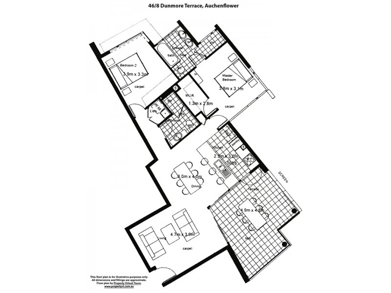46/8 Dunmore Terrace, Auchenflower QLD 4066 Floorplan