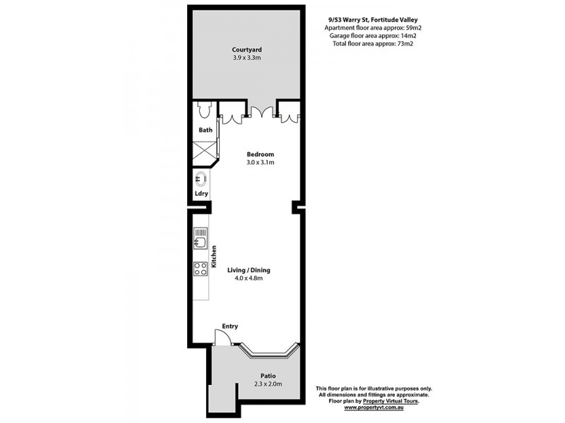 9/53 Warry Street, Fortitude Valley QLD 4006 Floorplan