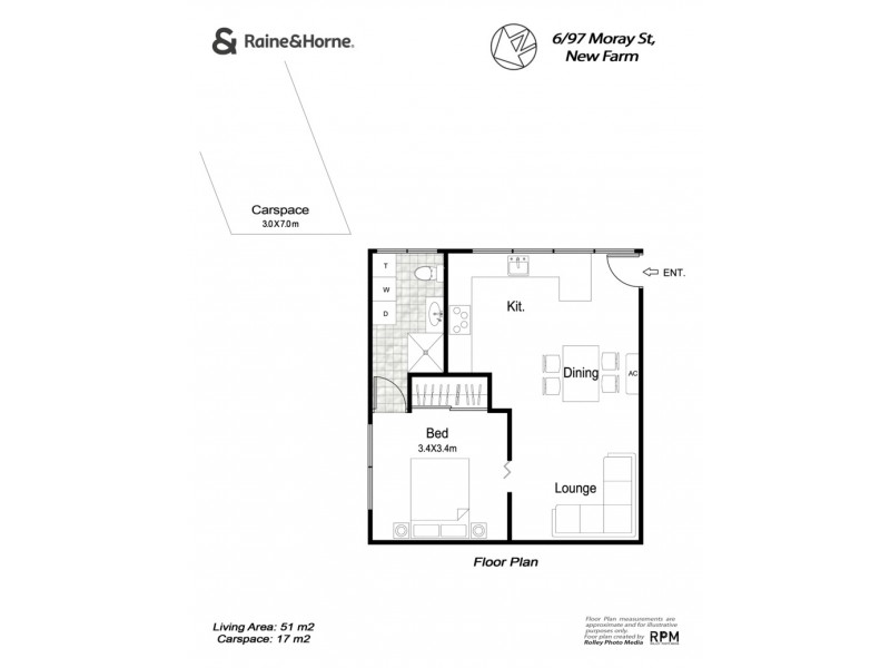 6/97 Moray Street, New Farm QLD 4005 Floorplan