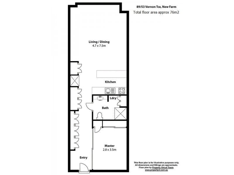 89/53 Vernon Terrace, Teneriffe QLD 4005 Floorplan