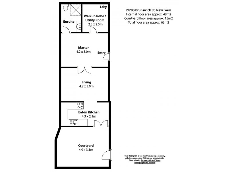 2/788 Brunswick Street, New Farm QLD 4005 Floorplan