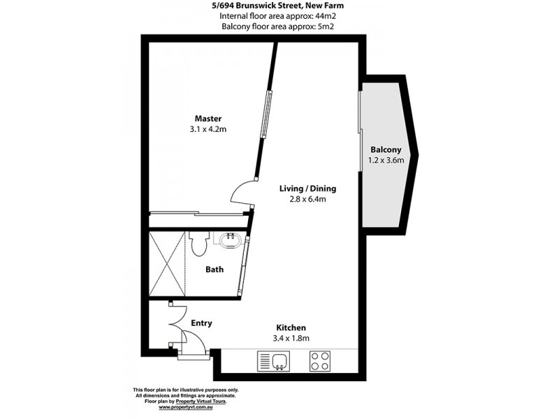 5/694 Brunswick Street, New Farm QLD 4005 Floorplan