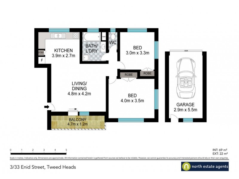 3 / 33 Enid Street, Tweed Heads NSW 2485 Floorplan