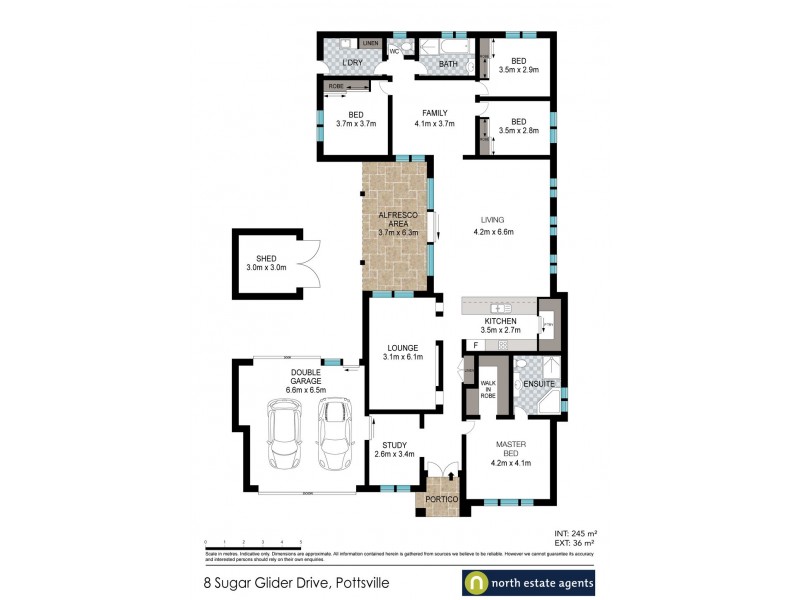 8 Sugar Glider Drive, Pottsville NSW 2489 Floorplan