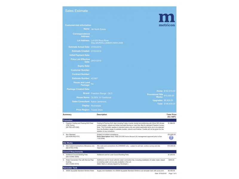Lot 625 Candleberry Street, Murwillumbah NSW 2484