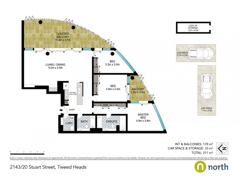 2143 / 20 Stuart Street, Tweed Heads NSW 2485 Floorplan
