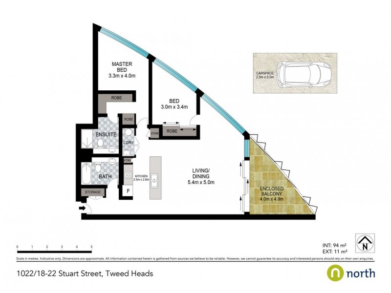 1022/18-20 Stuart Street, Tweed Heads NSW 2485 Floorplan