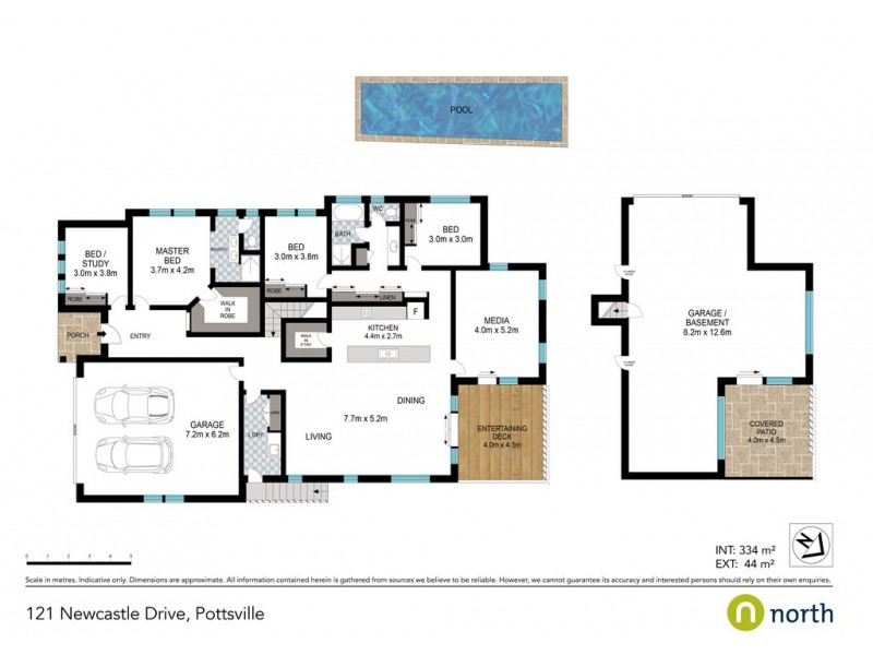 121 Newcastle Drive, Pottsville NSW 2489 Floorplan