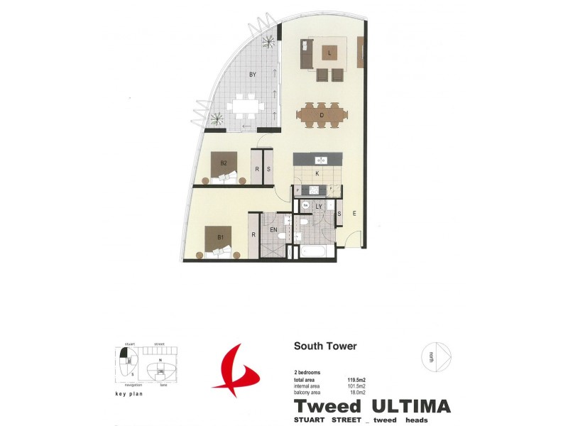 1085 / 18 – 20 Stuart Street, Tweed Heads NSW 2485 Floorplan