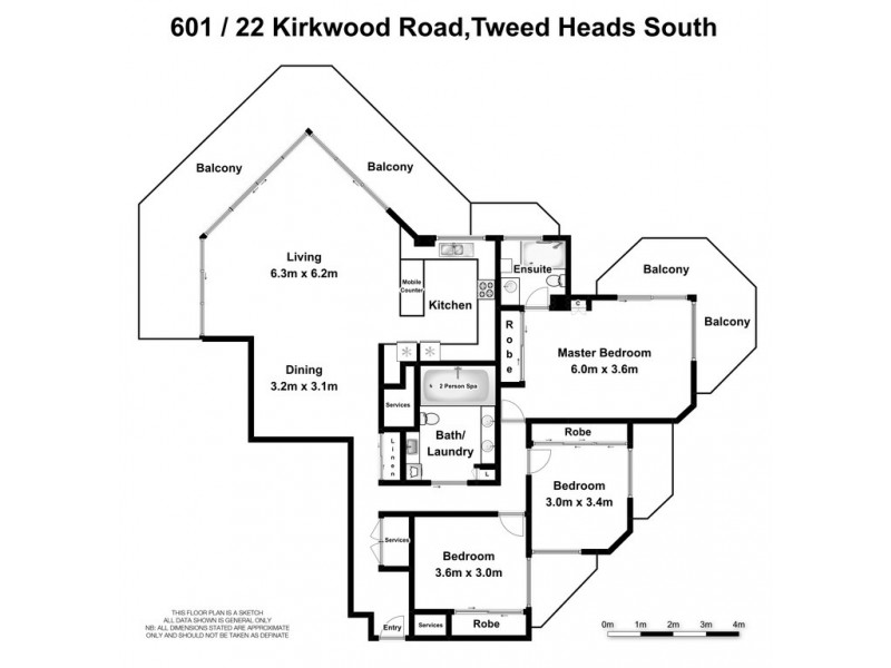 601 / 22 Kirkwood Road, Tweed Heads South NSW 2486 Floorplan