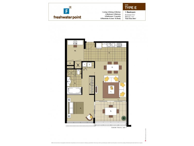 2111 ‘Freshwater Point’ 33 TE Peters Drive, Broadbeach Waters QLD 4218 Floorplan