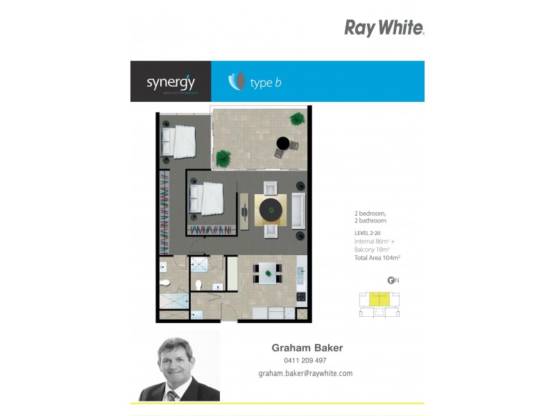 86 ‘Synergy’ 2729-2733 Gold Coast Highway, Broadbeach QLD 4218 Floorplan