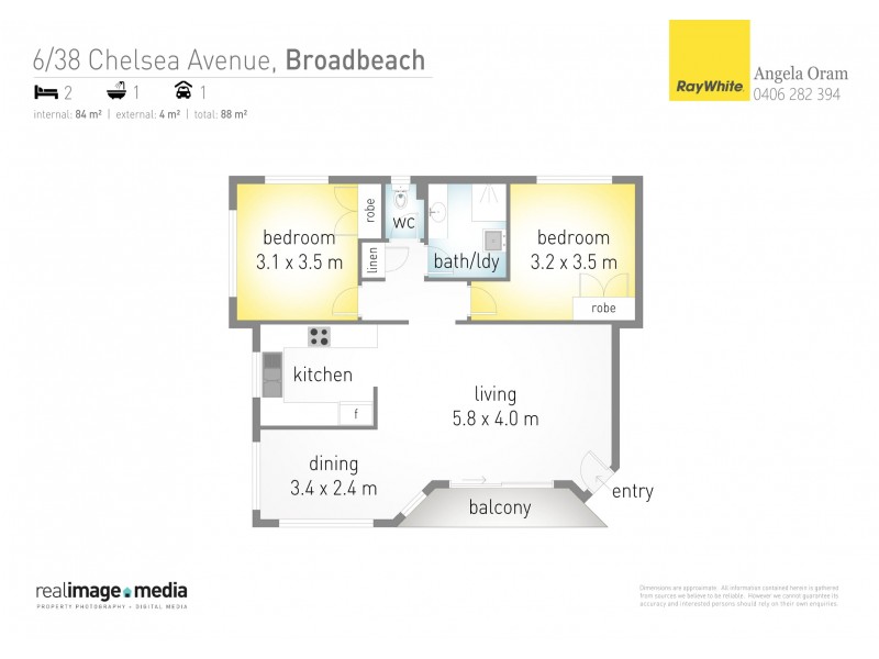 6/38 Chelsea Avenue, Broadbeach QLD 4218 Floorplan