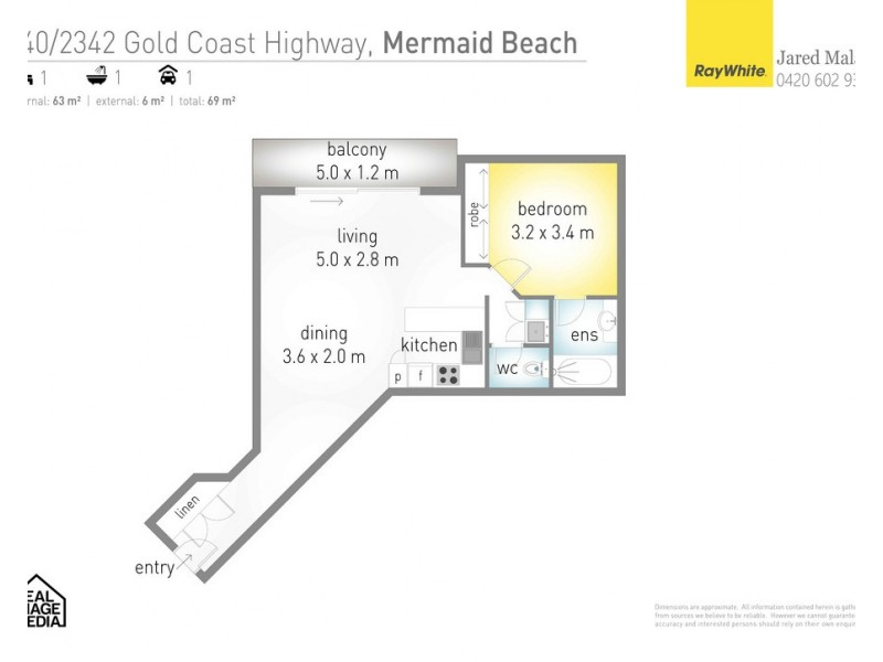 340 ‘Turtle Beach Resort’ 2342 Gold Coast Highway, Mermaid Beach QLD 4218 Floorplan