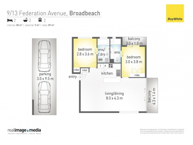 9/13 Federation Avenue, Broadbeach QLD 4218 Floorplan