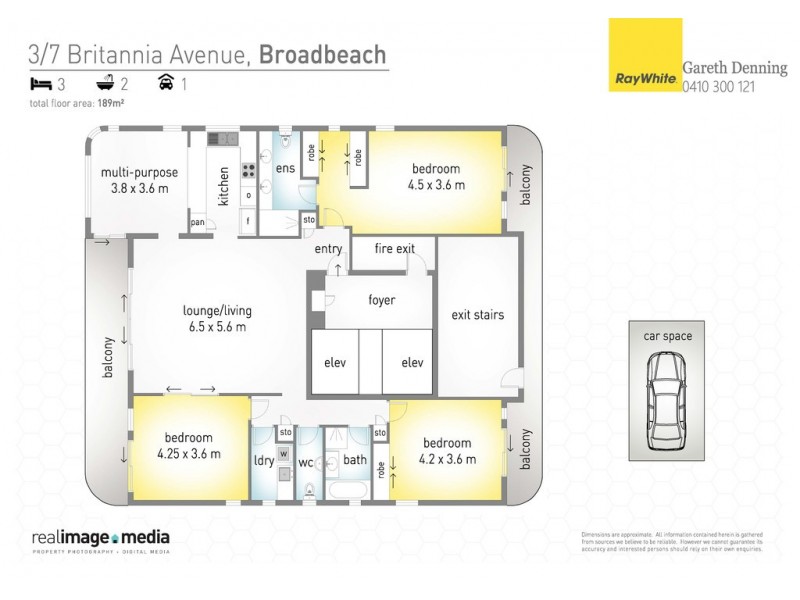 3 ‘Chelsea’ 7 Britannia Avenue, Broadbeach QLD 4218 Floorplan