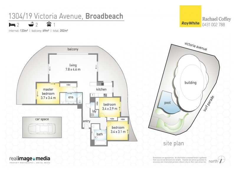 1304 ‘Wave’ 89 Surf Parade, Broadbeach QLD 4218 Floorplan