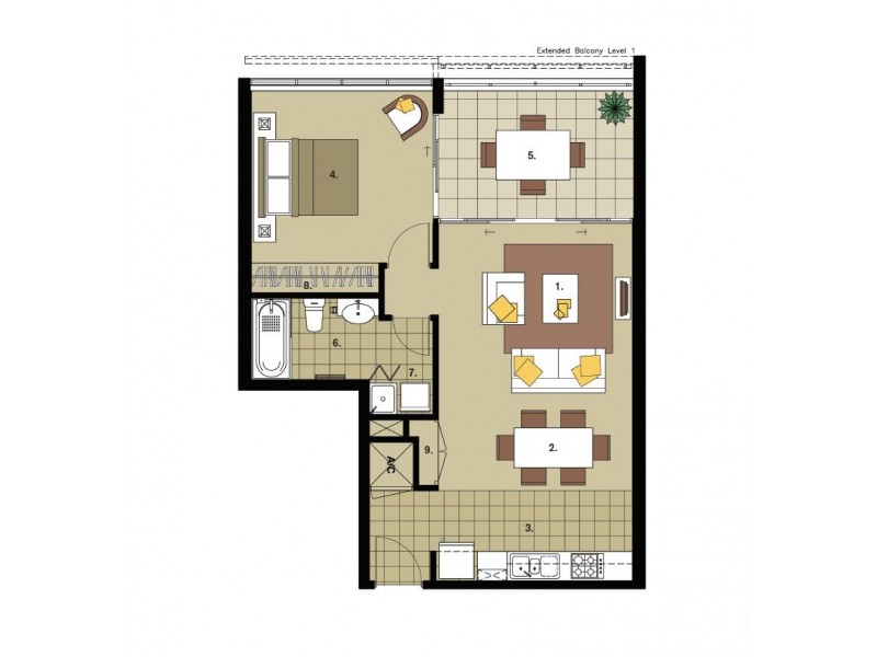 2306 ‘Freshwater Point’ 33 T E Peters Drive, Broadbeach Waters QLD 4218 Floorplan