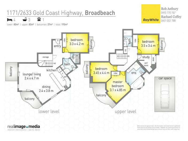 1171 ‘Bel Air’ 2633 Gold Coast Highway, Broadbeach QLD 4218 Floorplan