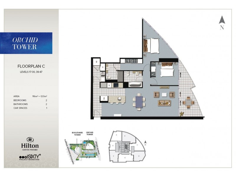 24703 ‘Hilton’ 3113 Surfers Paradise Boulevard, Surfers Paradise QLD 4217 Floorplan