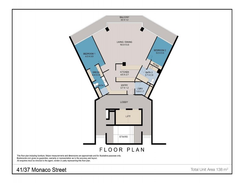 41/37 Monaco Street, Surfers Paradise QLD 4217 Floorplan