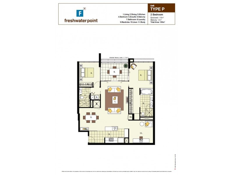 1901/33 T E Peters Drive, Broadbeach Waters QLD 4218 Floorplan