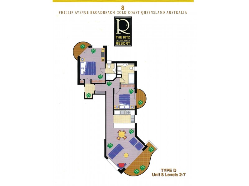 404/8 Philip Avenue, Broadbeach QLD 4218 Floorplan