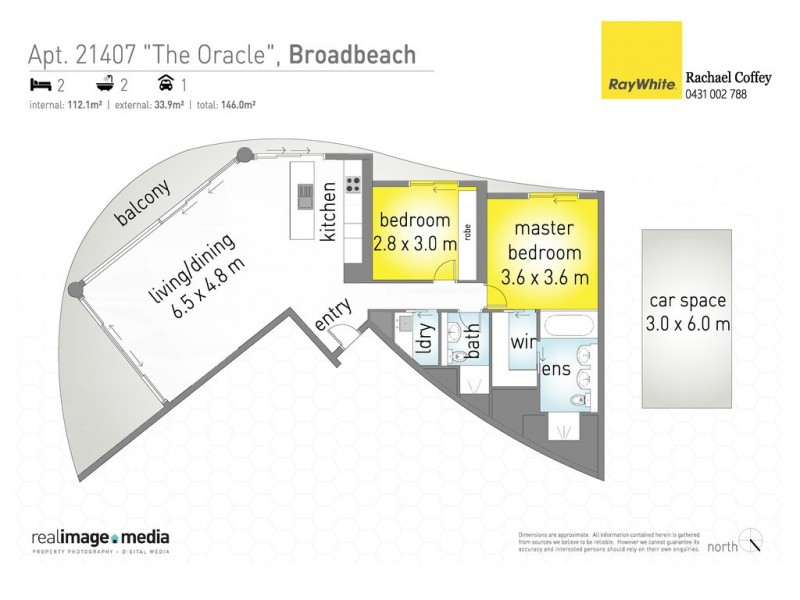 2/1407 ‘The Oracle’ 21 Elizabeth Avenue, Broadbeach QLD 4218 Floorplan