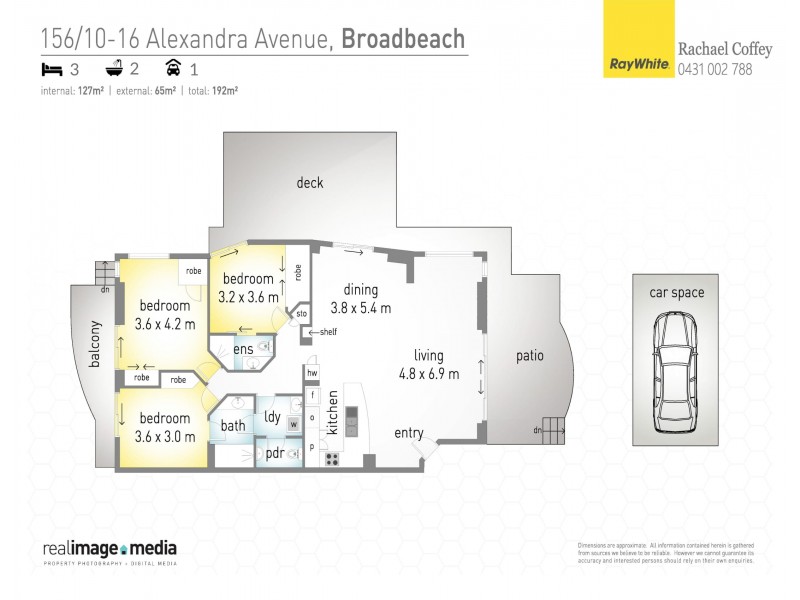 156 ‘Diamond Beach Resort’ 10-16 Alexandra Avenue, Mermaid Beach QLD 4218 Floorplan