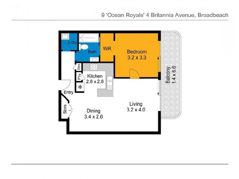 9 ‘Ocean Royale’ 4-6 Britannia Avenue, Broadbeach QLD 4218 Floorplan