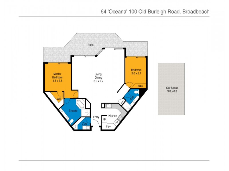 64 ‘Oceana On Broadbeach’ 100 Old Burleigh Road, Broadbeach QLD 4218 Floorplan