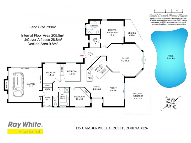 135 Camberwell Circuit, Robina QLD 4226 Floorplan