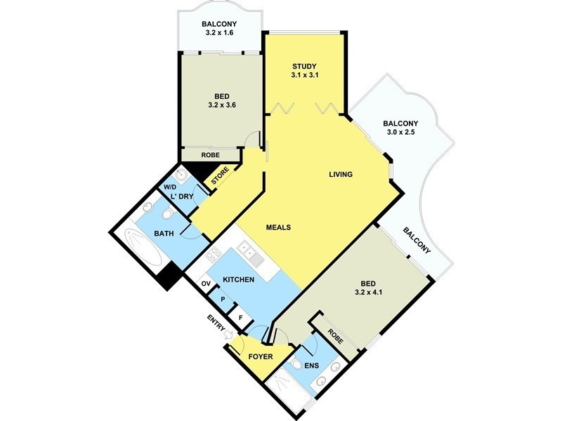 2144/2633 Gold Coast Highway, Broadbeach QLD 4218 Floorplan